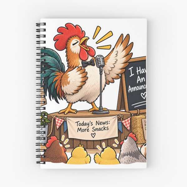 Item preview, I Have An Announcement Funny Rooster Chicken designed and sold by Genzfirevibes.