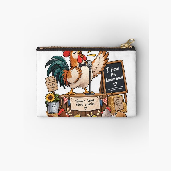 Item preview, I Have An Announcement Funny Rooster Chicken designed and sold by Genzfirevibes.