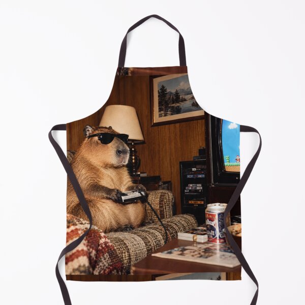 Item preview, Retro Capybara Playing Video Games designed and sold by hamriexport.