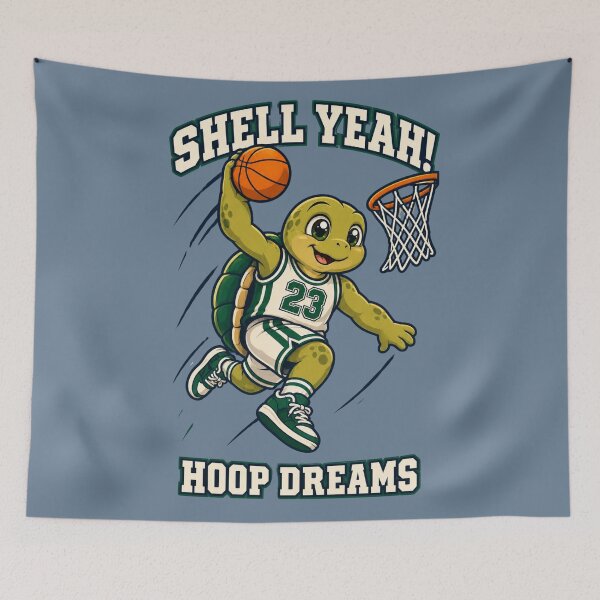 Item preview, Shell Yeah Hoop Dreams - Funny Basketball Turtle Dunking designed and sold by HOUSE OF TIST.