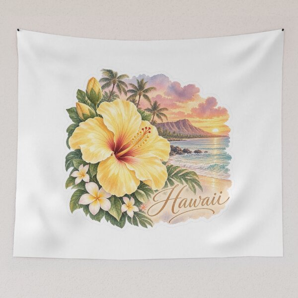 Item preview, Hawaii Hibiscus Island Sunset designed and sold by Whimspired By Paxx.