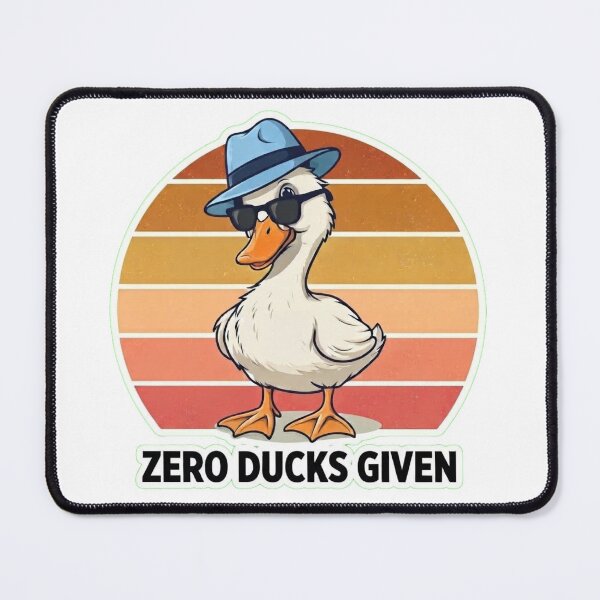 Item preview, Zero Ducks Given" Retro Funny Graphic T-Shirt | Vintage Sunset Design designed and sold by Wildlife Wonders.