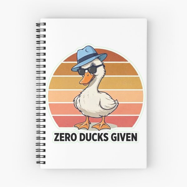 Item preview, Zero Ducks Given" Retro Funny Graphic T-Shirt | Vintage Sunset Design designed and sold by Wildlife Wonders.