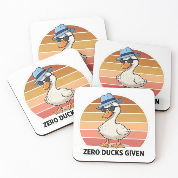 Item preview, Zero Ducks Given" Retro Funny Graphic T-Shirt | Vintage Sunset Design designed and sold by Wildlife Wonders.