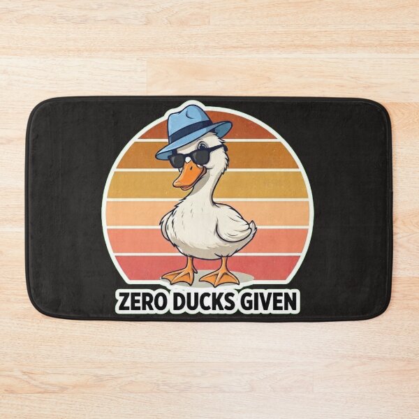 Item preview, Zero Ducks Given" Retro Funny Graphic T-Shirt | Vintage Sunset Design designed and sold by Wildlife Wonders.