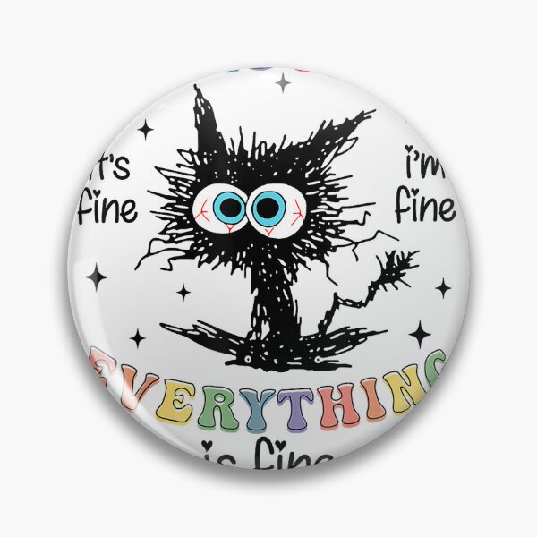 Item preview, Black Cat Back to School Its Fine Im Fine Everything is Fine T-Shirt designed and sold by i-m-p-e-x.