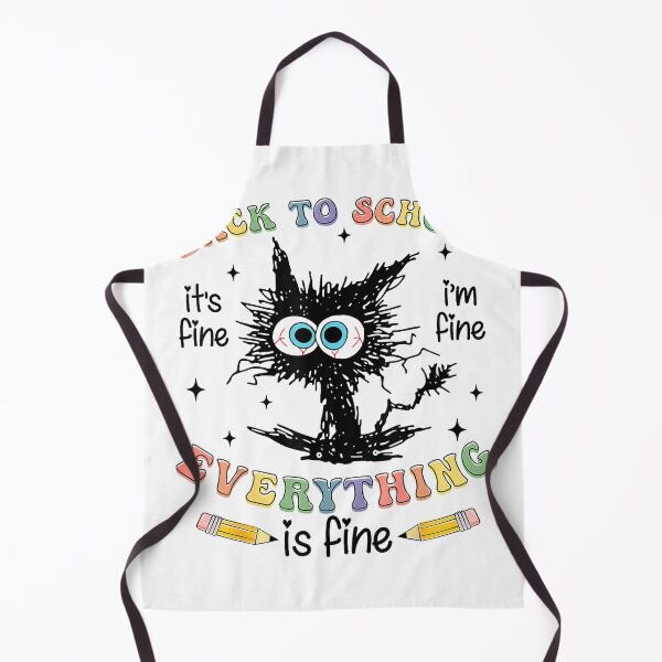 Item preview, Black Cat Back to School Its Fine Im Fine Everything is Fine T-Shirt designed and sold by i-m-p-e-x.