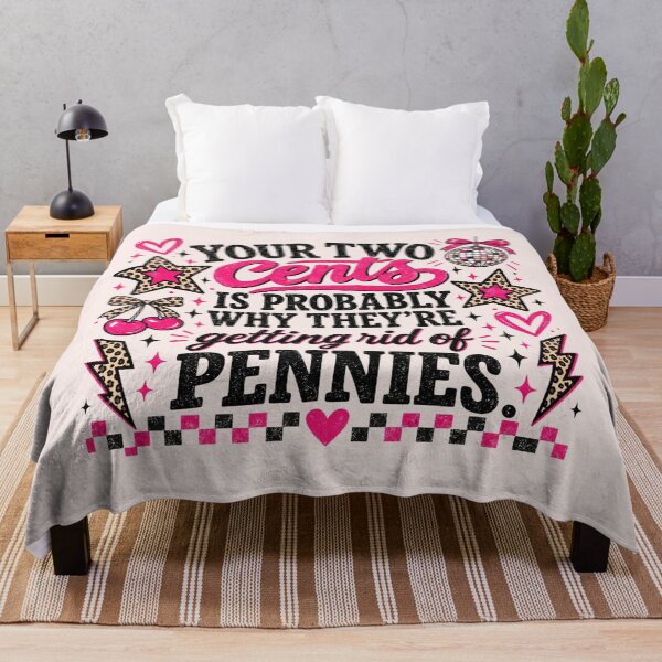 Item preview, Your Two Cents, Funny Sarcastic Quote About Getting Rid of Pennies, Retro Checker Leopard, Rude Humor Gift for Women designed and sold by Quiajia.