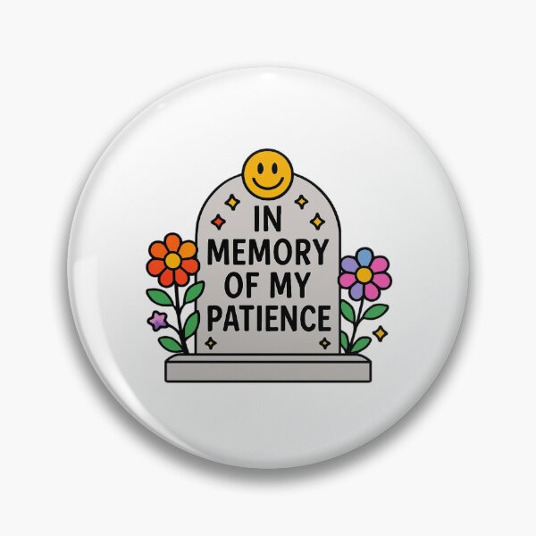 Item preview, In Memory Of My Patience Retro Tombstone Smiley Face Graphic designed and sold by FestivityFinds.
