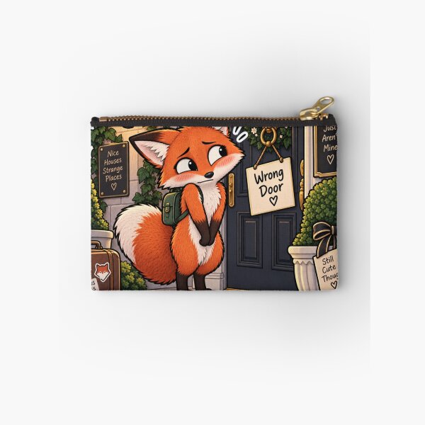 Item preview, Wrong Door Funny Fox Cute Animal Humor designed and sold by Genzfirevibes.