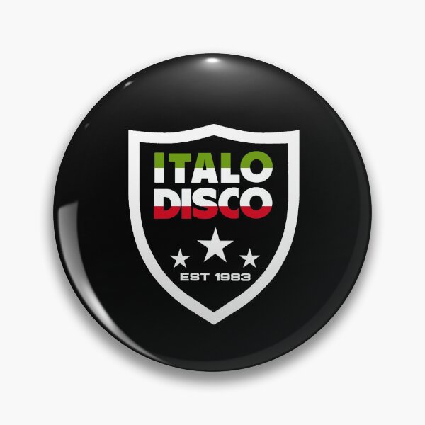 Item preview, Italo Disco EST 1983 Shield Badge -Retro 80s Italian Flag designed and sold by Graphroad.