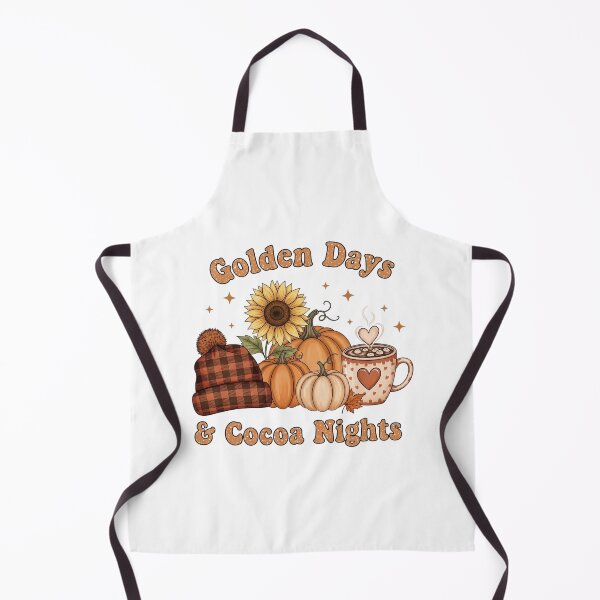 Item preview, Golden Days Cocoa Nights Autumn Pumpkin Hot Chocolate Graphic designed and sold by FestivityFinds.