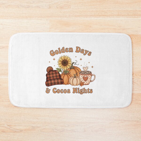 Item preview, Golden Days Cocoa Nights Autumn Pumpkin Hot Chocolate Graphic designed and sold by FestivityFinds.