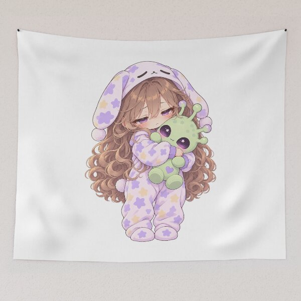 Item preview, Sleepy Girl's Bedtime With Alien Buddy designed and sold by nikkolaus.