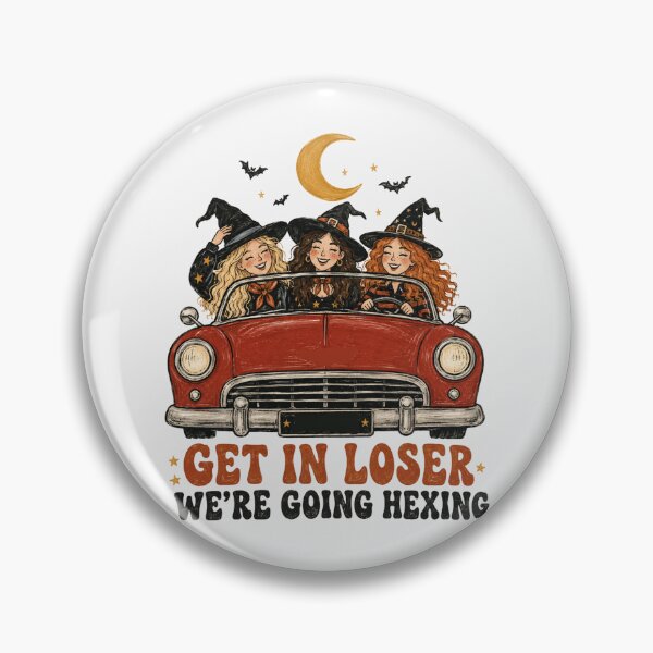 Item preview, Get In Loser We're Going Hexing Witch Car Halloween Friends designed and sold by Yellowriversss.