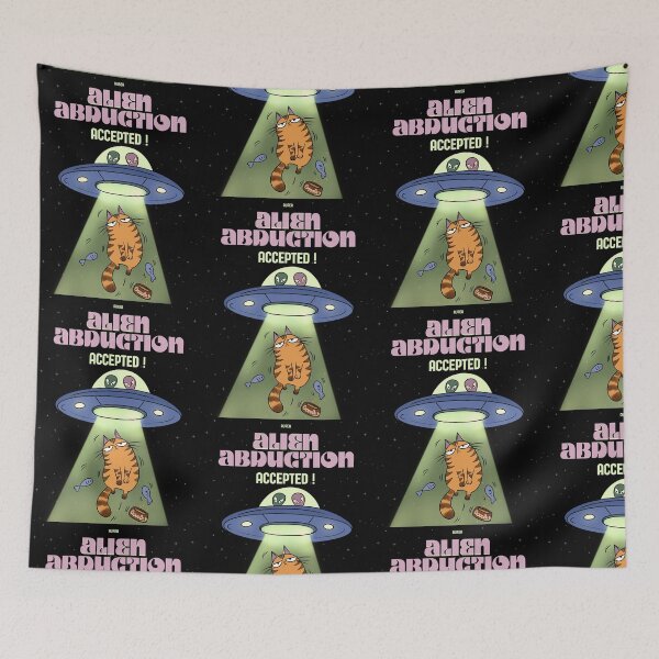 Item preview, Alien Abduction Accepted Funny Cat designed and sold by HouseOfAurea.