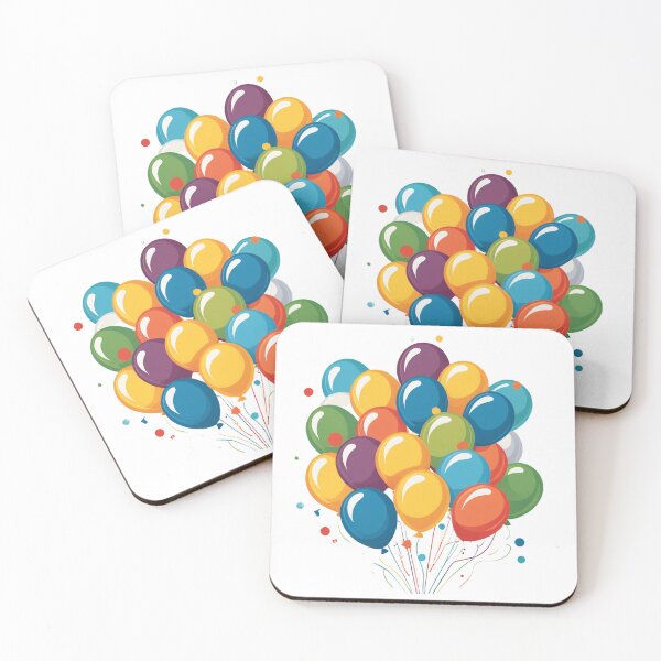 Item preview, Birthday Balloons and Confetti Icon Vintage 70s Style – Birthday gift idea designed and sold by michallechowicz.