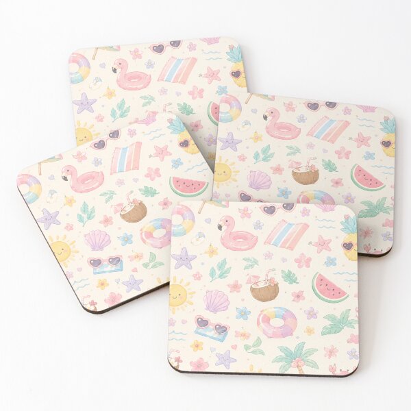 Item preview, Cute Summer Beach Vacation Pastel Pattern designed and sold by Skyrocketz.