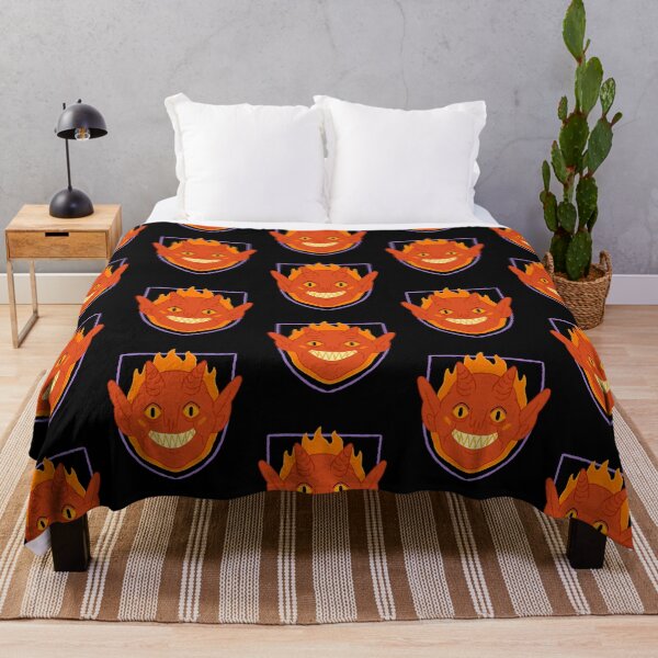 Item preview, Retro Red Devil Flaming Shield Vintage Halloween Graphic designed and sold by FestivityFinds.