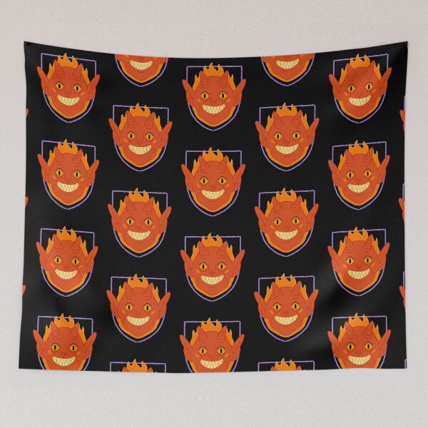 Item preview, Retro Red Devil Flaming Shield Vintage Halloween Graphic designed and sold by FestivityFinds.