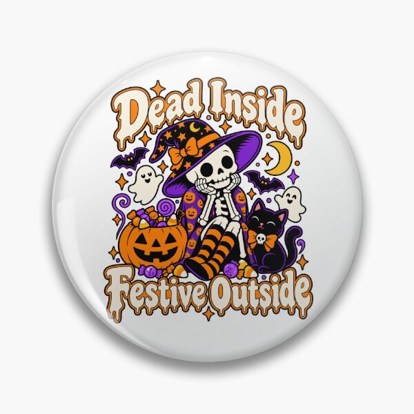 Item preview, Dead Inside Festive Outside Halloween Skeleton designed and sold by FlyingSeas.