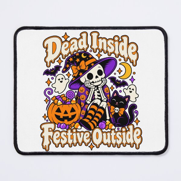 Item preview, Dead Inside Festive Outside Halloween Skeleton designed and sold by FlyingSeas.