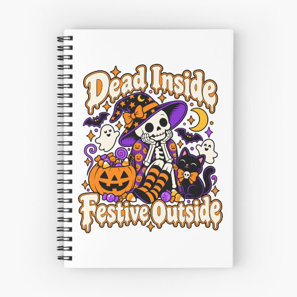 Item preview, Dead Inside Festive Outside Halloween Skeleton designed and sold by FlyingSeas.