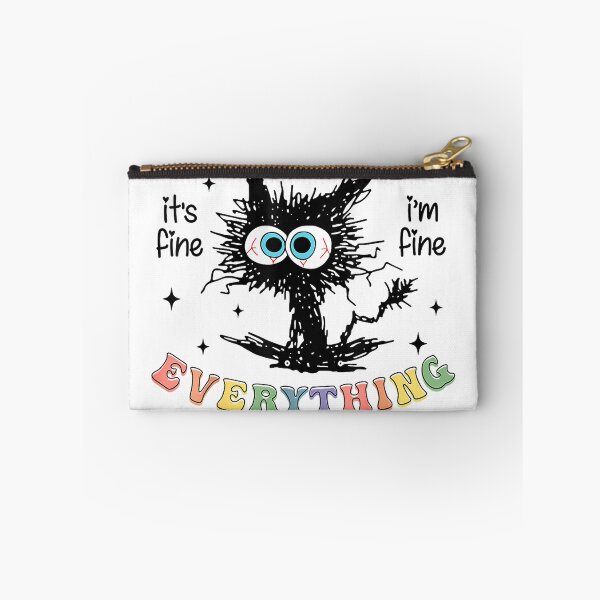 Item preview, Black Cat Back to School Its Fine Im Fine Everything is Fine T-Shirt designed and sold by i-m-p-e-x.
