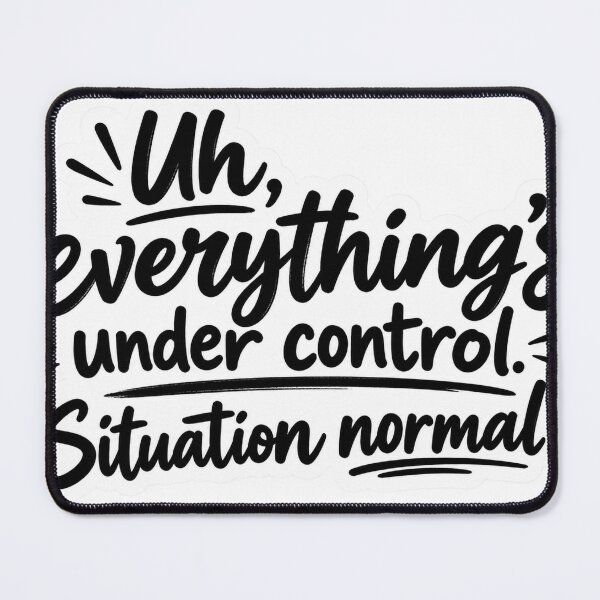 Item preview, Uh, Everything’s Under Control – Situation Normal Funny Sarcastic Quote designed and sold by My Geeky Tees - TShirt Designs.