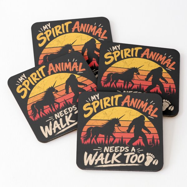 Item preview, My Spirit Animal Needs a Walk Too | Bigfoot Unicorn Cryptid designed and sold by Qudkin.