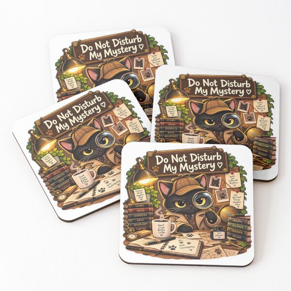 Item preview, Do Not Disturb My Mystery Funny Black Cat Detective designed and sold by Genzfirevibes.