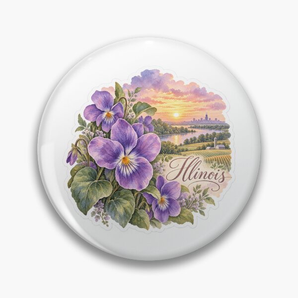 Item preview, Illinois Violets Prairie River Sunset designed and sold by Whimspired By Paxx.
