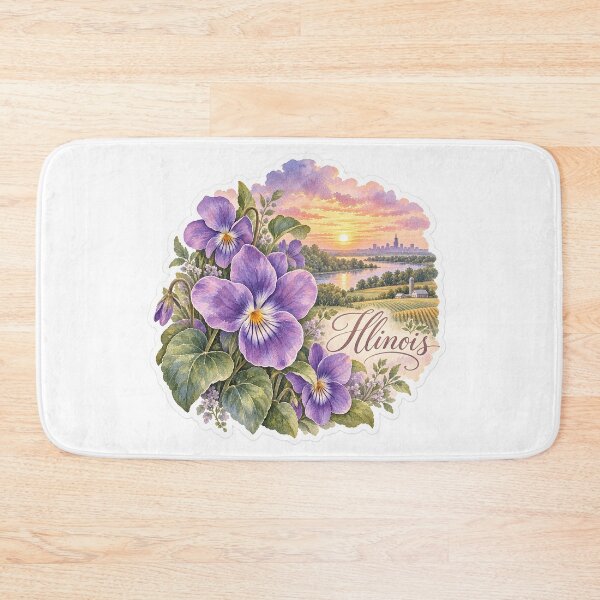 Item preview, Illinois Violets Prairie River Sunset designed and sold by Whimspired By Paxx.