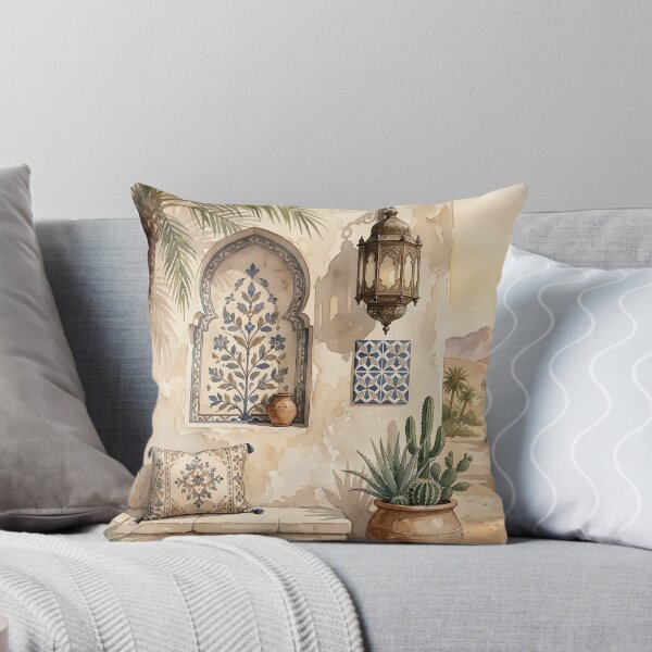 Item preview, Moroccan Desert Oasis – Boho Watercolor Wall Art designed and sold by LinaDesign Store.