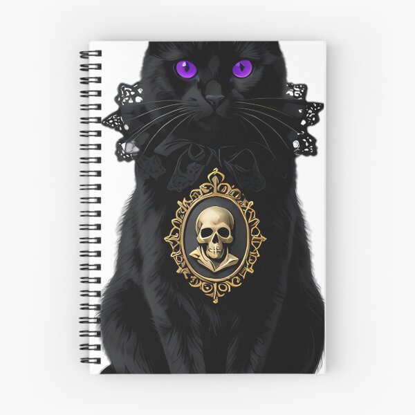 Item preview, Gothic Black Cat Mourning Cameo designed and sold by IllumeInk.