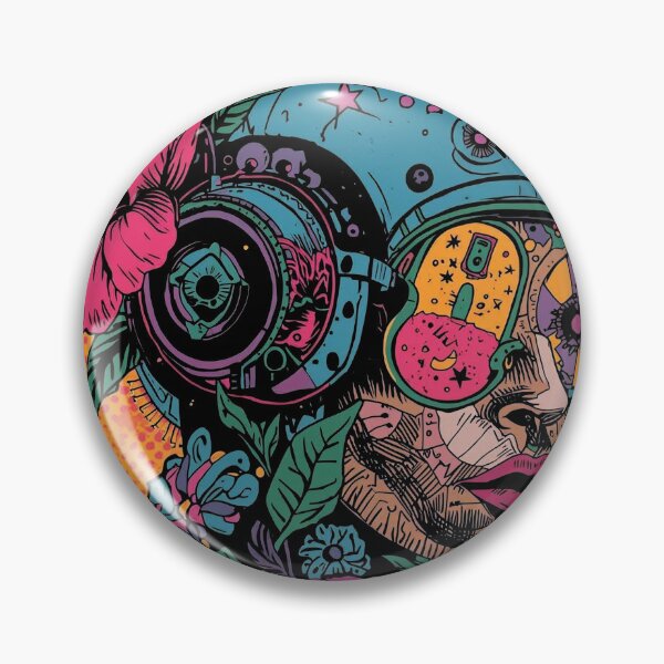 Item preview, Floral Pilot Art: Dark Aviator Steampunk Portrait designed and sold by  Mythical Entanglement.