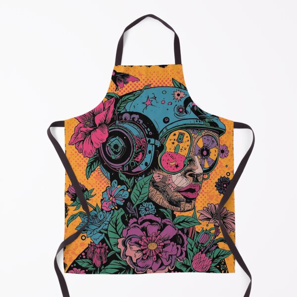 Item preview, Floral Pilot Art: Dark Aviator Steampunk Portrait designed and sold by  Mythical Entanglement.