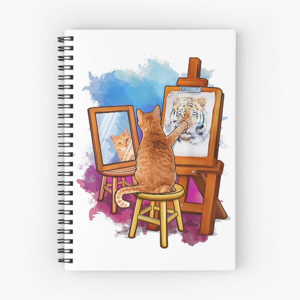 Item preview, Cat Painting Lion Artistic Animals Lover Graphic Novelty T-Shirt designed and sold by Cafe18.
