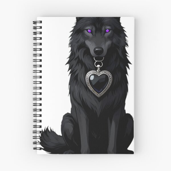 Item preview, Gothic Shadow Wolf Mourning Locket designed and sold by IllumeInk.