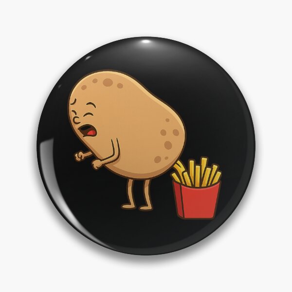 Item preview, Funny Potato Pooping French Fries Cartoon designed and sold by NazirShaban.
