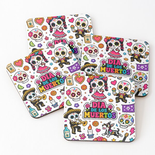 Item preview, Cute Dia De Los Muertos Sugar Skull Fiesta Sticker Set designed and sold by Skyrocketz.