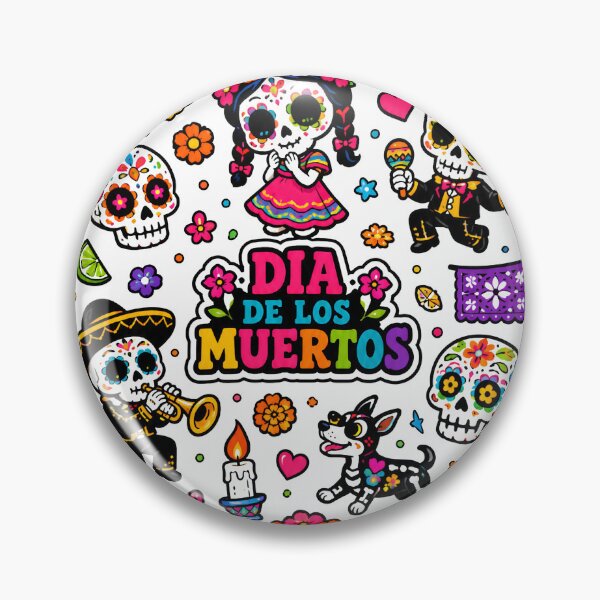 Item preview, Cute Dia De Los Muertos Sugar Skull Fiesta Sticker Set designed and sold by Skyrocketz.
