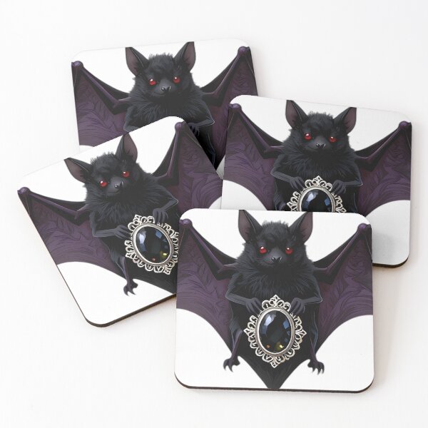 Item preview, Gothic Victorian Bat Jet Brooch designed and sold by IllumeInk.