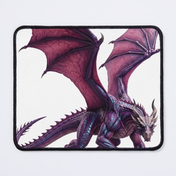Item preview, Purple Dragon Warrior - Fierce Mythical Creature Art designed and sold by DragonSerpent Ink.