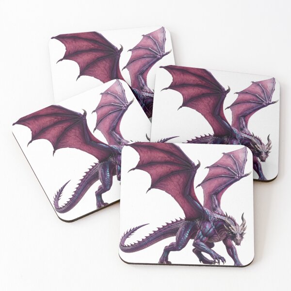 Item preview, Purple Dragon Warrior - Fierce Mythical Creature Art designed and sold by DragonSerpent Ink.