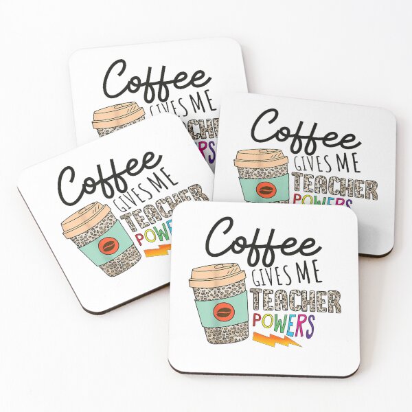 Item preview, Coffee Gives Me Teacher Power Funny Teacher Elementary Women T-Shirt designed and sold by Badriiiii.