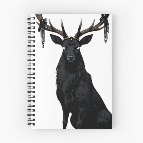 Item preview, Gothic Black Stag Mourning Garland designed and sold by IllumeInk.