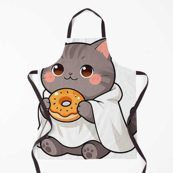 Item preview, Cute British Shorthair Ghost Kitty with Pumpkin Donut designed and sold by pumsquare.