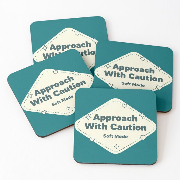 Item preview, Approach With Caution Soft Affirming Neurospicy Badge designed and sold by benarik.