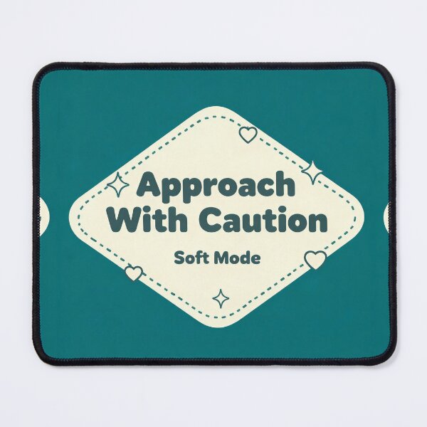 Item preview, Approach With Caution Soft Affirming Neurospicy Badge designed and sold by benarik.